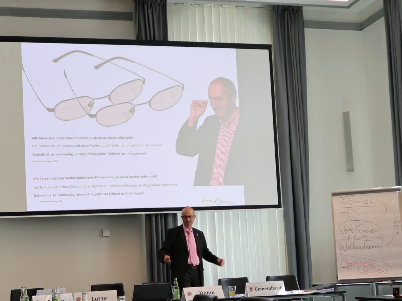 Prof. Dr. Bolsinger beim Festvortrag in der Handelskammer Hamburg